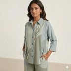Misty Bloom Drop-Shoulder Cord-set