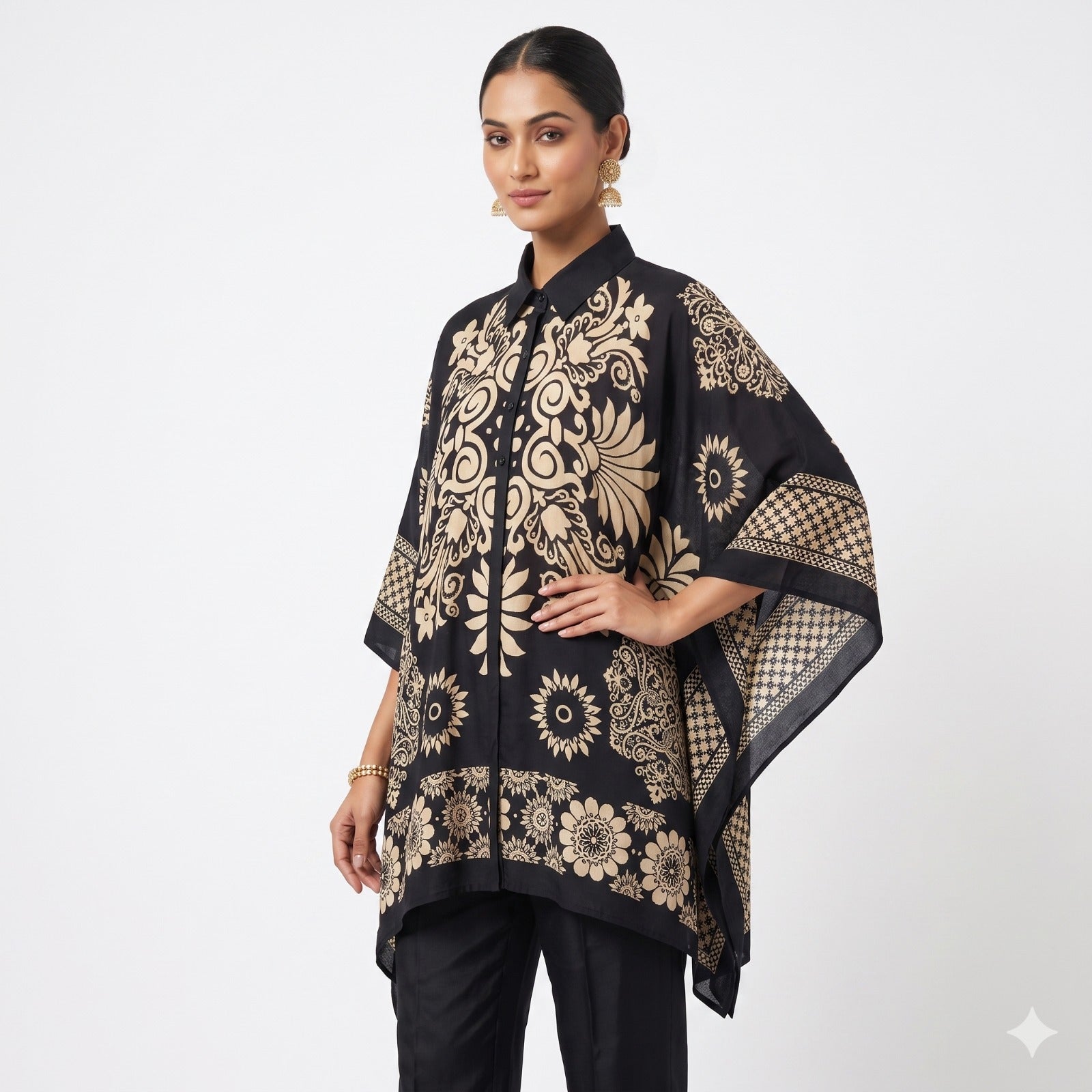 Golden Noir Kaftan Top