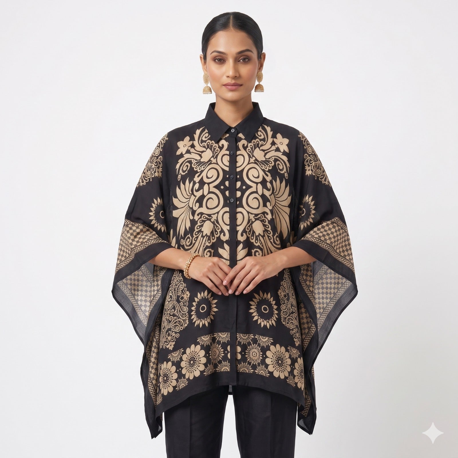 Golden Noir Kaftan Top