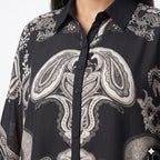 Midnight Paisley Kaftan Top