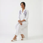 Lavender Blossom Embroidered Cord-set