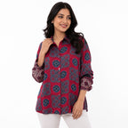 Ruby Mosaic Crepe Top