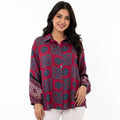 Ruby Mosaic Crepe Top