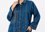Indigo Mosaic Luxe Crepe Top