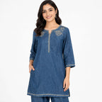 Indigo Grace Embroidered Cord-set