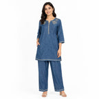 Indigo Grace Embroidered Cord-set