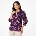 Plum Petal Chiffon Top