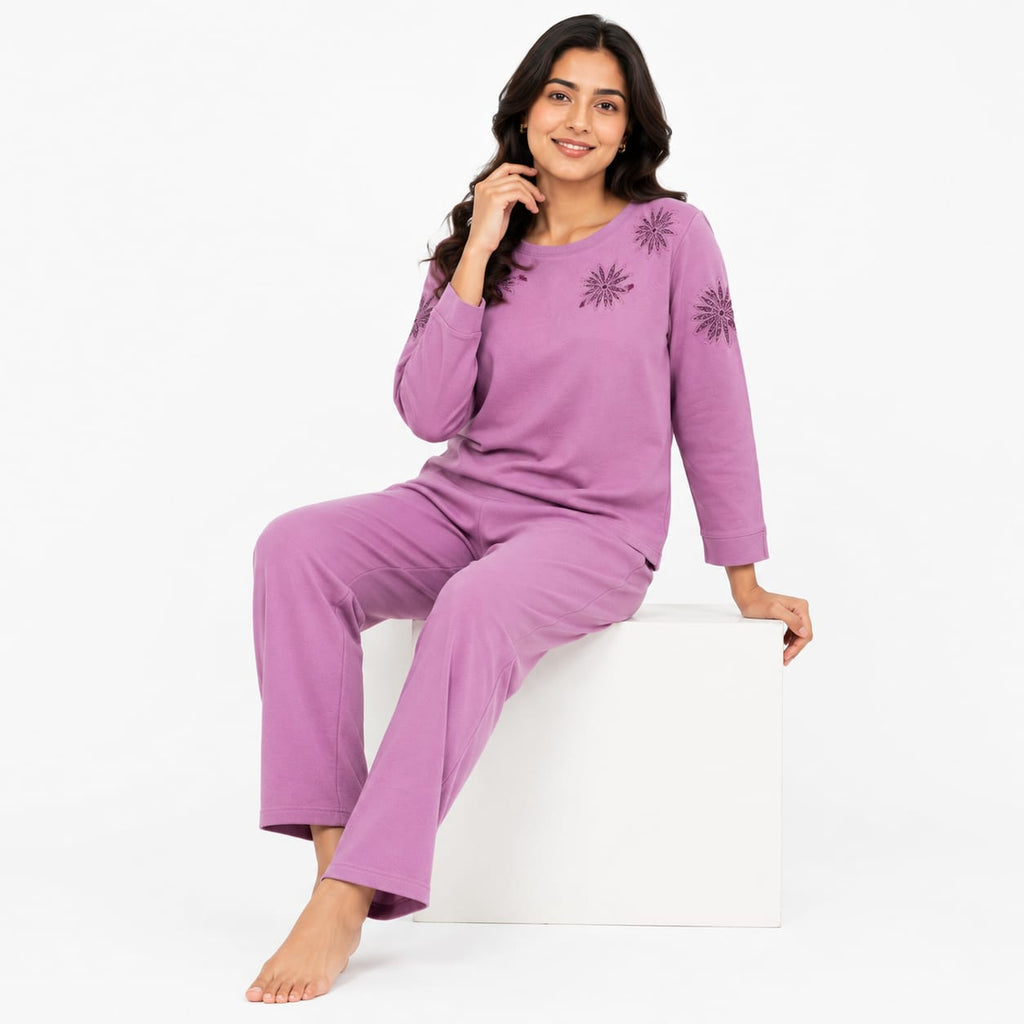 Lavender Bloom Cutwork Cord-set