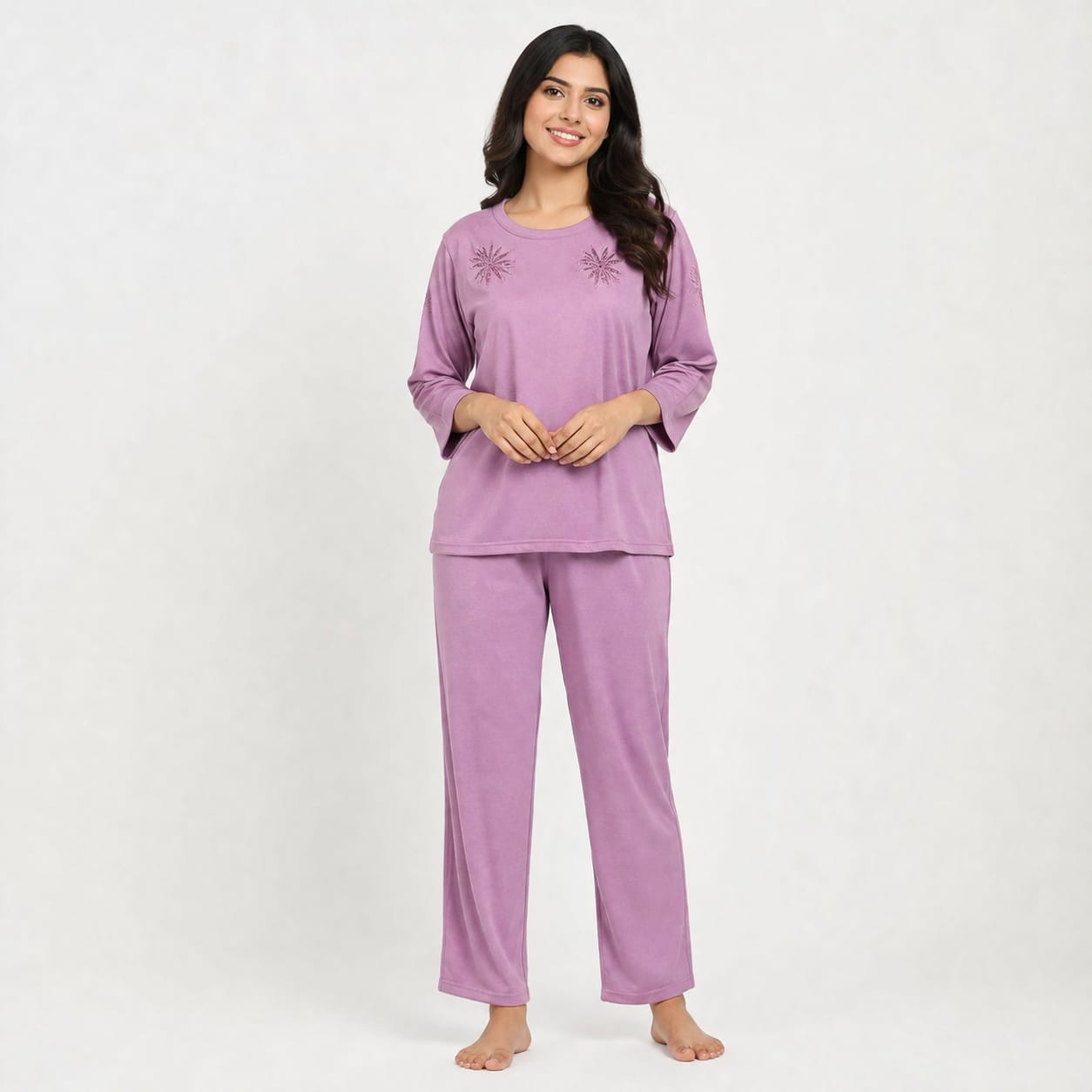Lavender Bloom Cutwork Cord-set