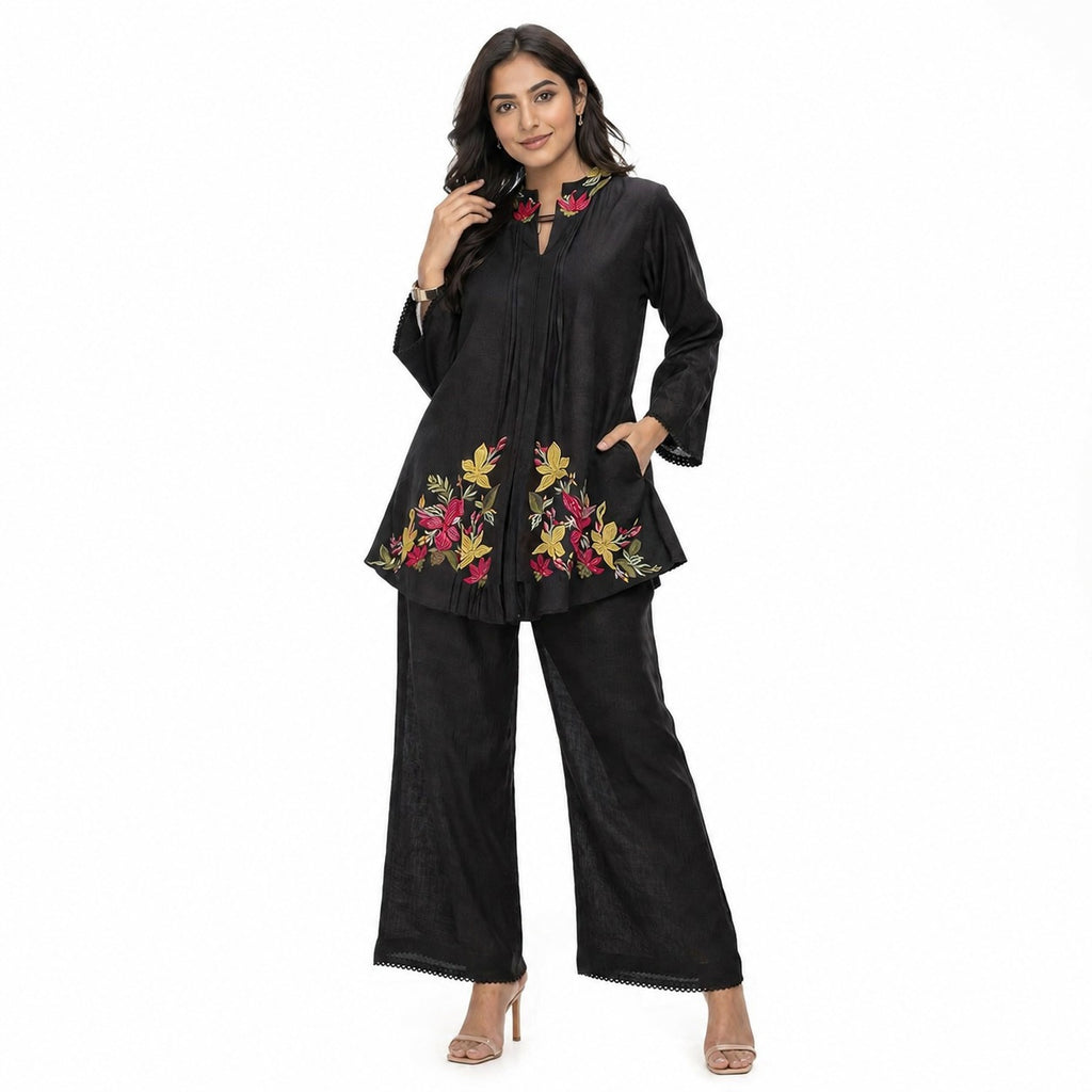 Midnight Floral Elegance Cord-set