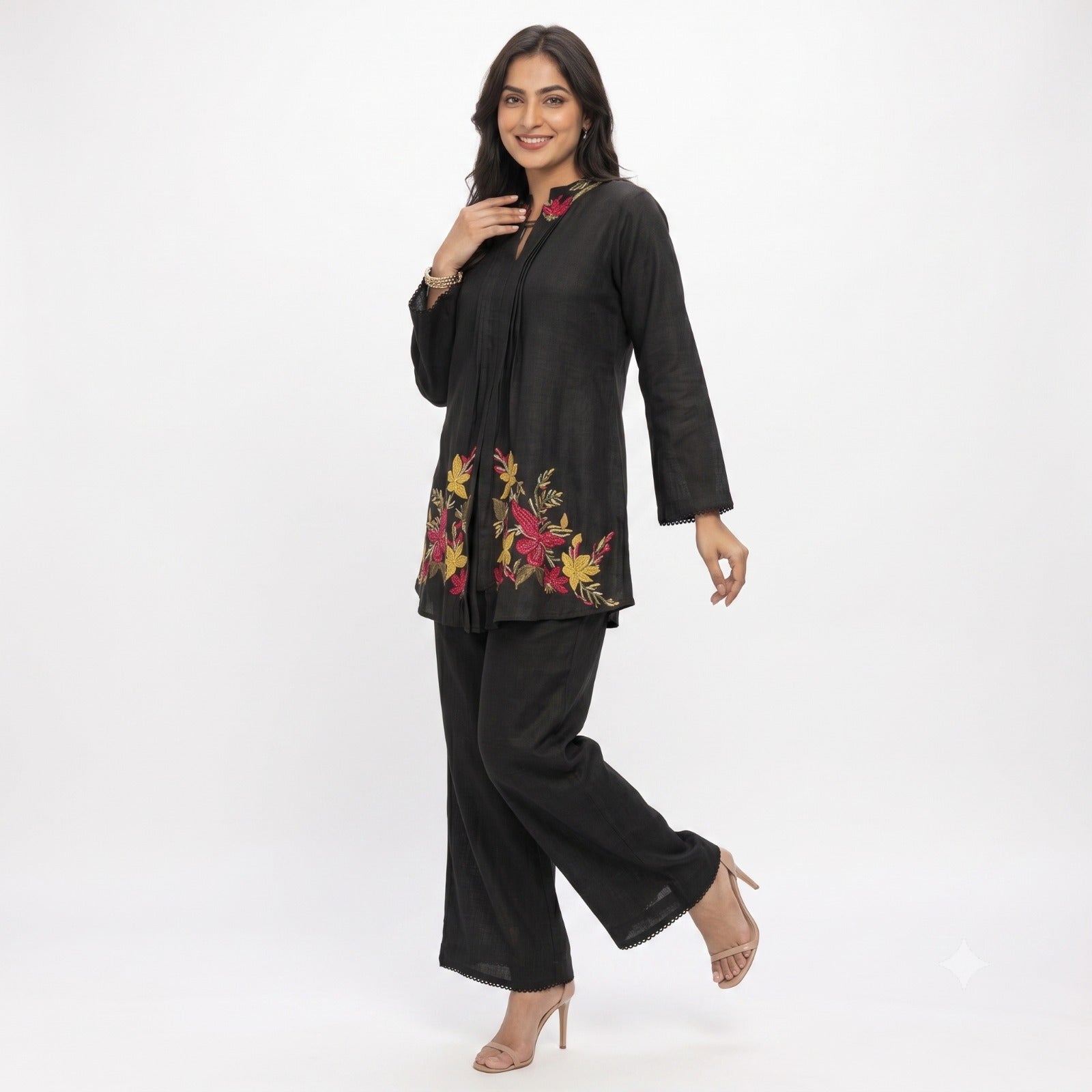 Midnight Floral Elegance Cord-set