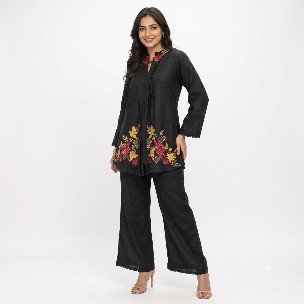 Midnight Floral Elegance Cord-set