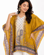 Mustard Paisley Grace Kaftan Top