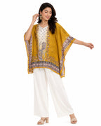 Mustard Paisley Grace Kaftan Top