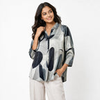 Monochrome Muse Crepe Top