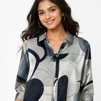 Monochrome Muse Crepe Top