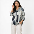 Monochrome Muse Crepe Top