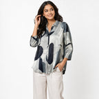 Monochrome Muse Crepe Top