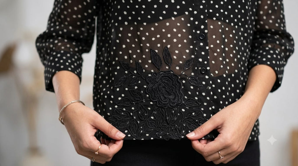 Polka Petal Elegance Top