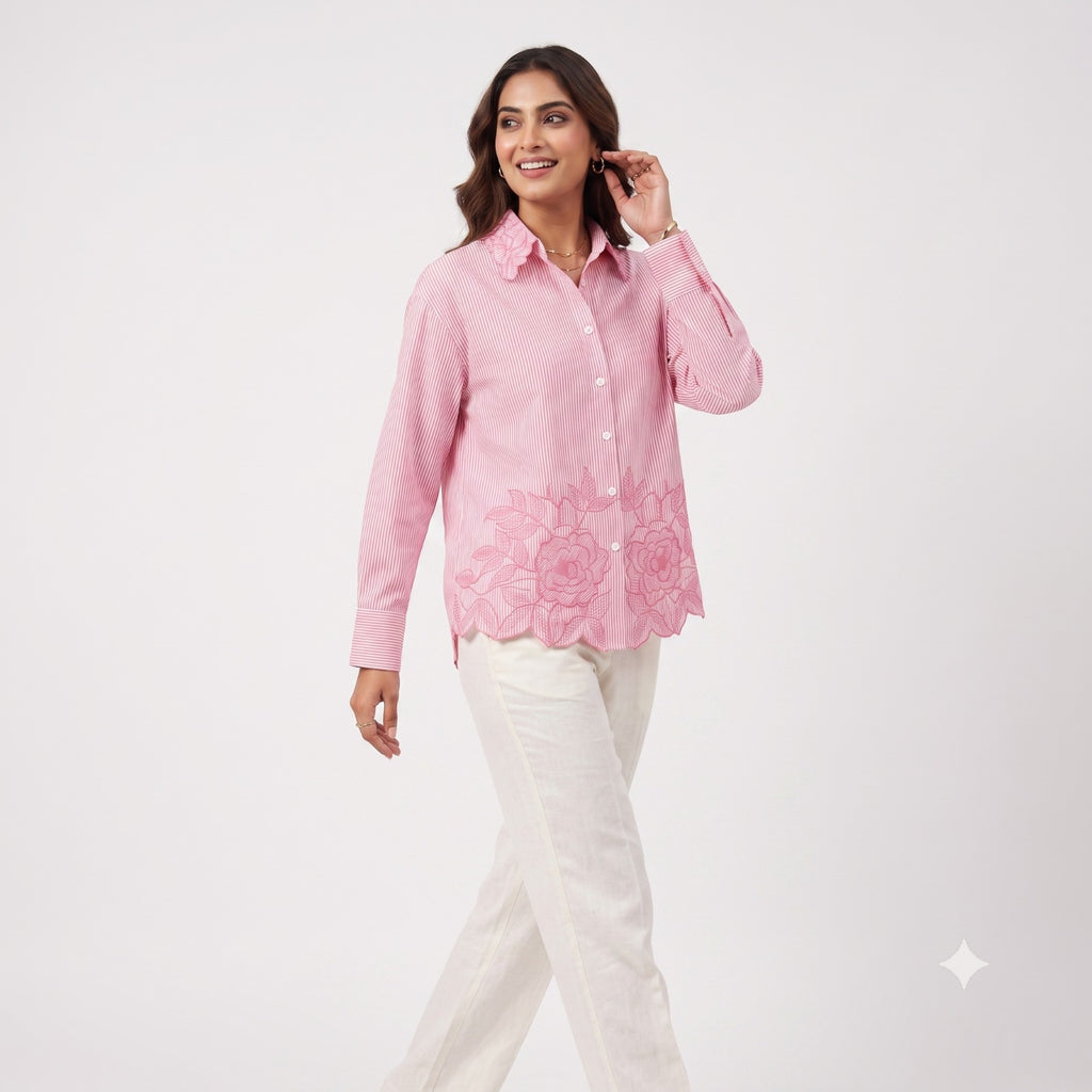 Rosé Lace Whisper Top