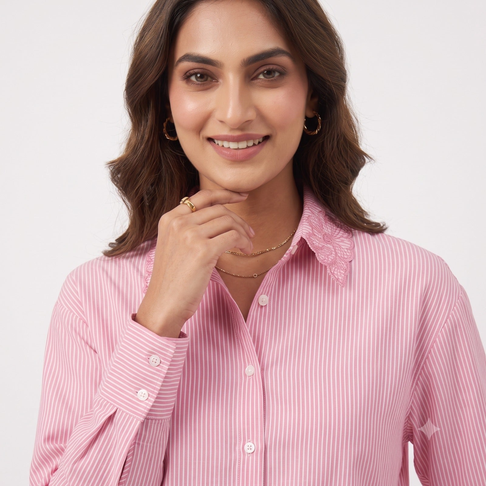 Rosé Lace Whisper Top