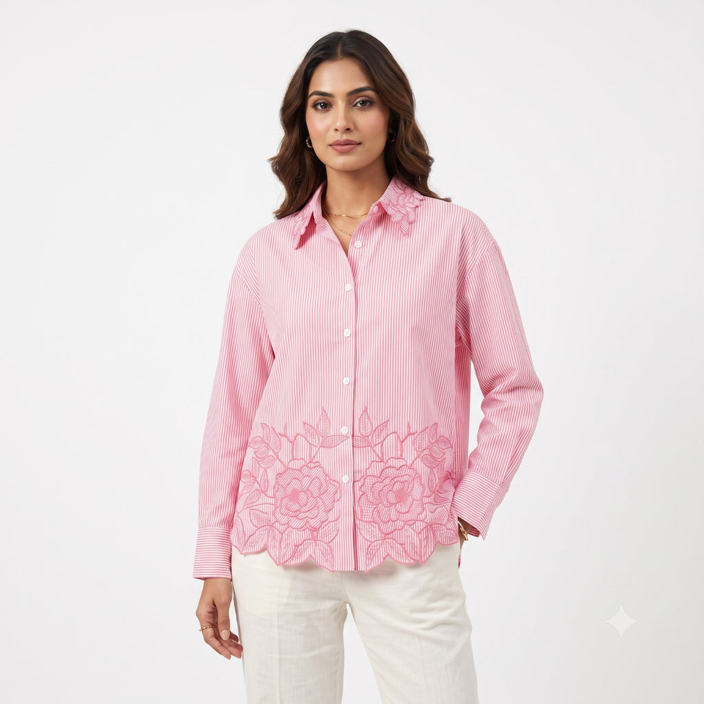 Rosé Lace Whisper Top