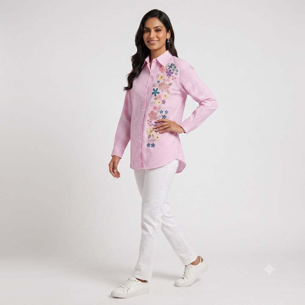 Blush Garden Stripe Top