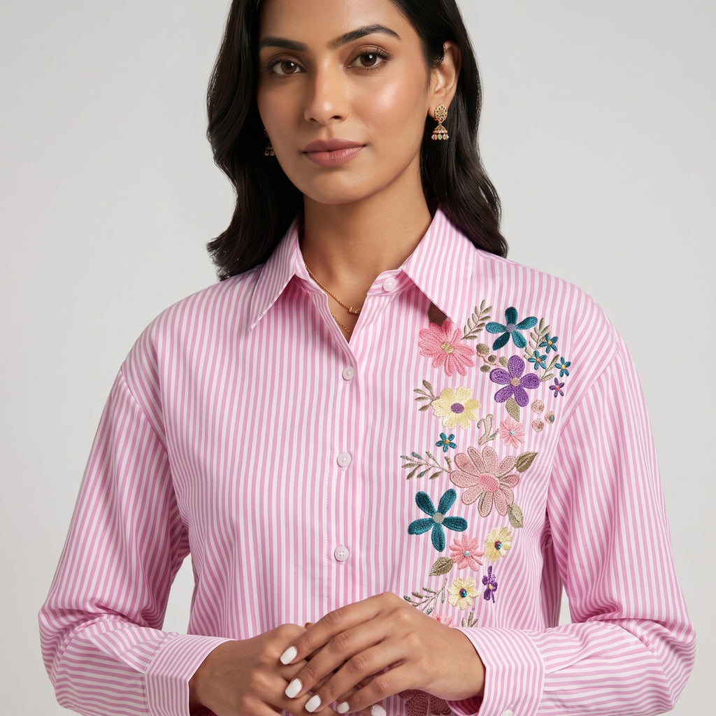 Blush Garden Stripe Top