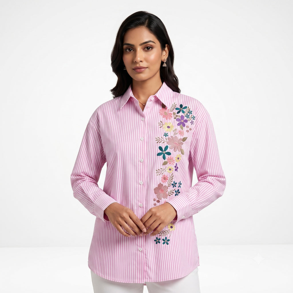 Blush Garden Stripe Top