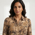 Mocha Lace Impression Top