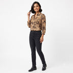 Mocha Lace Impression Top