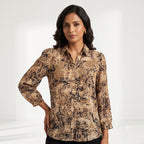 Mocha Lace Impression Top