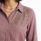 Dusty Rose Feather Gleam Top