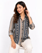 Azure Heritage Stripe Top