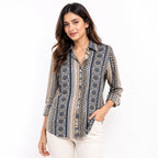 Azure Heritage Stripe Top