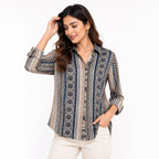 Azure Heritage Stripe Top