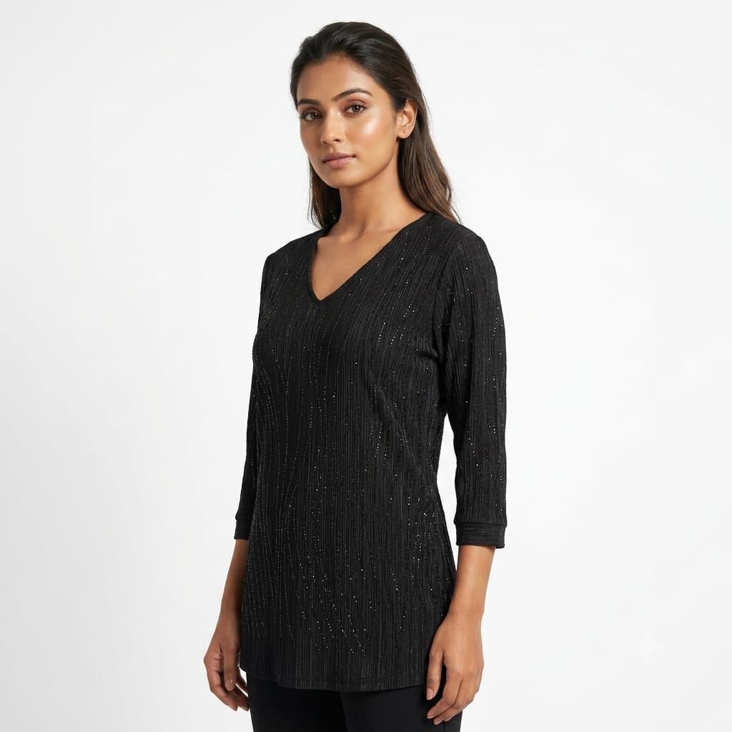 Midnight Stardust Sparkle Top