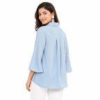 Skyline Heart Pintuck Top