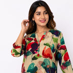 Autumn Watercolor Muse Muslin Top Watercolor Muse Muslin Top