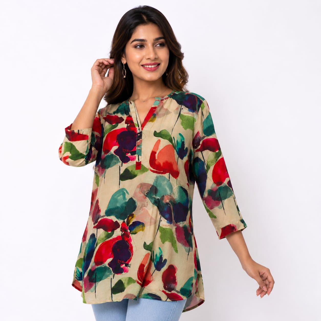 Autumn Watercolor Muse Muslin Top Watercolor Muse Muslin Top