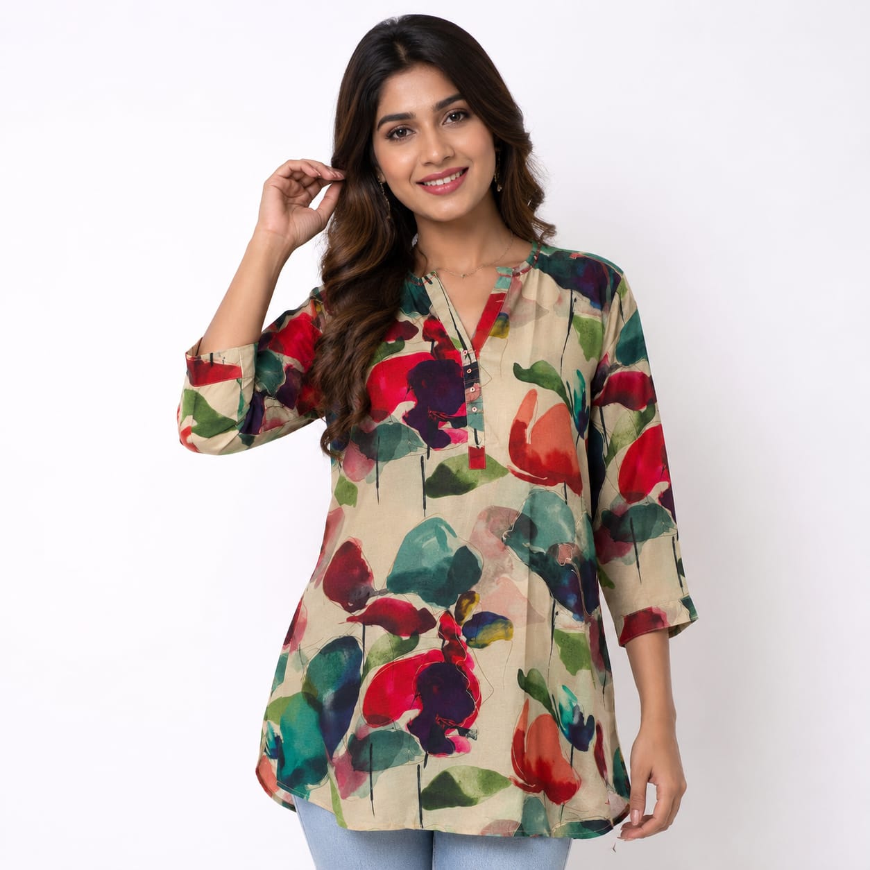 Autumn Watercolor Muse Muslin Top Watercolor Muse Muslin Top