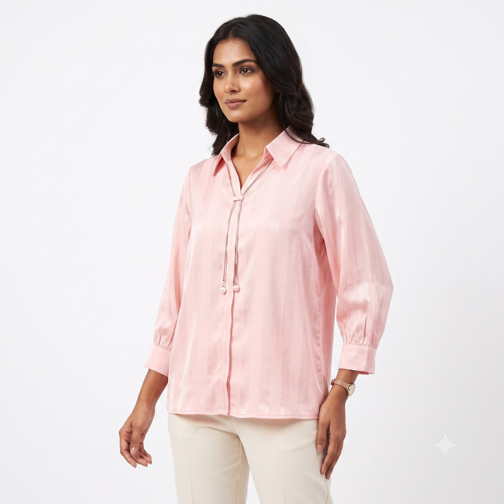 Blush Pearl Tie Top