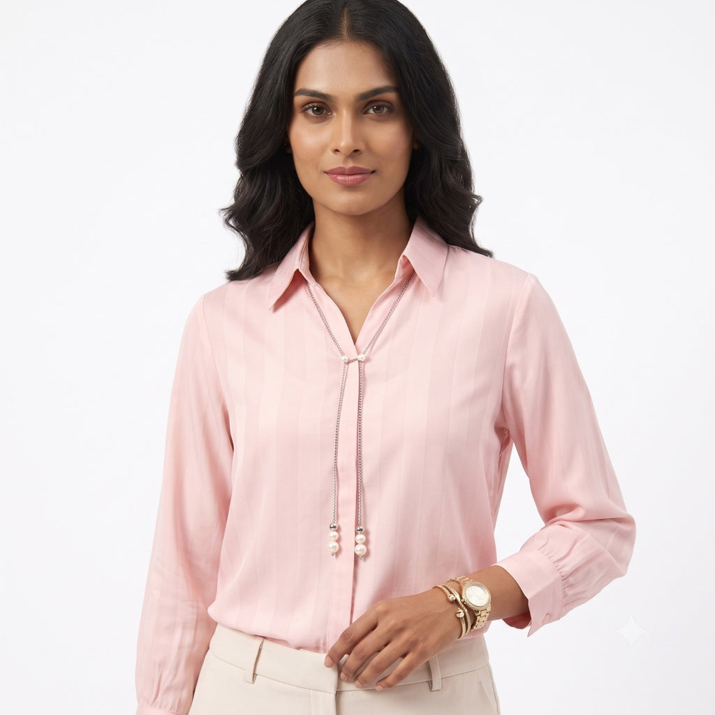 Blush Pearl Tie Top