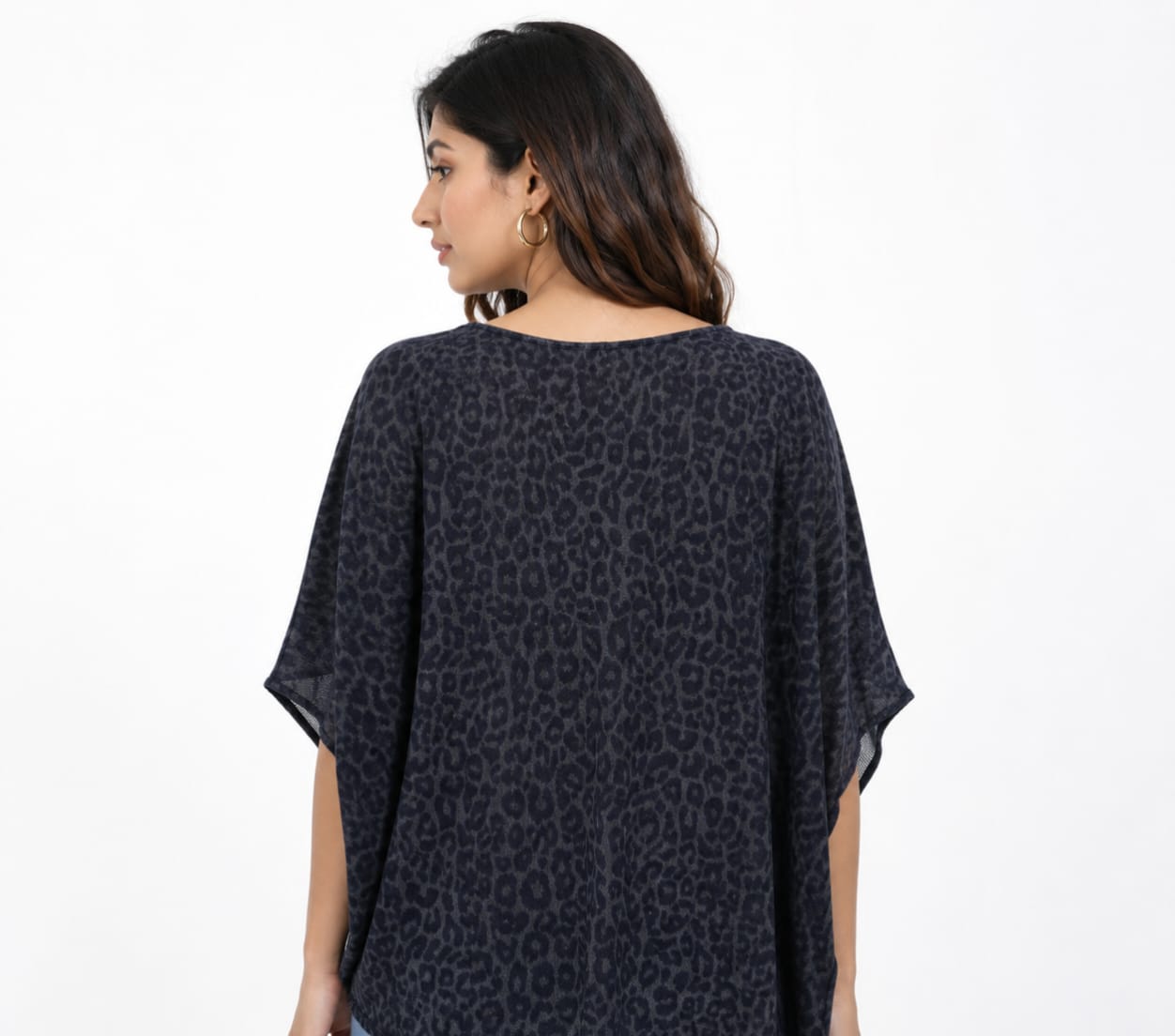 Midnight Noir Crystal Kaftan Top