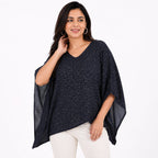 Midnight Noir Crystal Kaftan Top