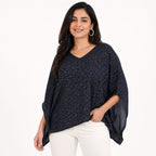 Midnight Noir Crystal Kaftan Top