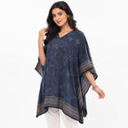 Midnight Mosaic Border Kaftan Top