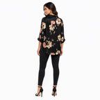 Midnight Bloom Georgette Top