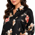 Midnight Bloom Georgette Top