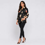 Midnight Bloom Georgette Top